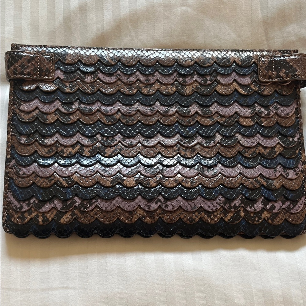 Elegant Brown and Black Clutch